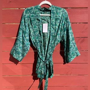Vintage Sari Kimono Robe